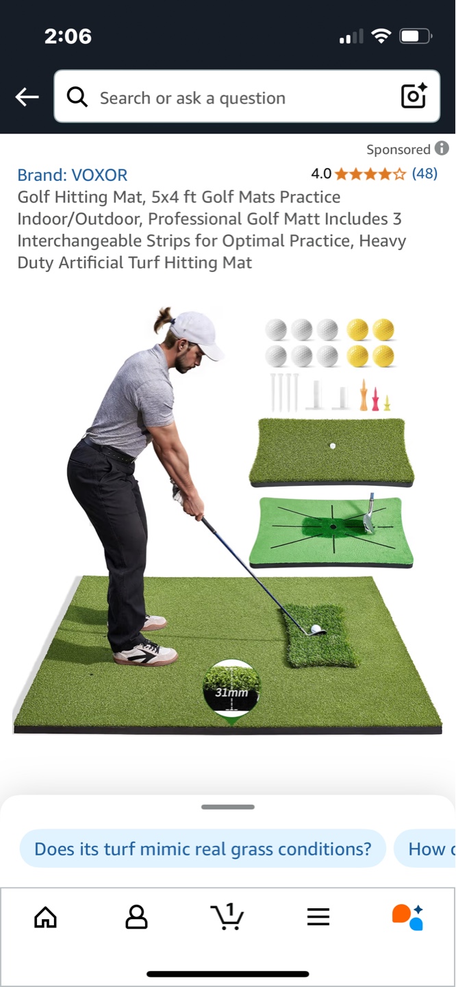GoSports Golf Hitting Mat Set with Ball Tray - photo 2