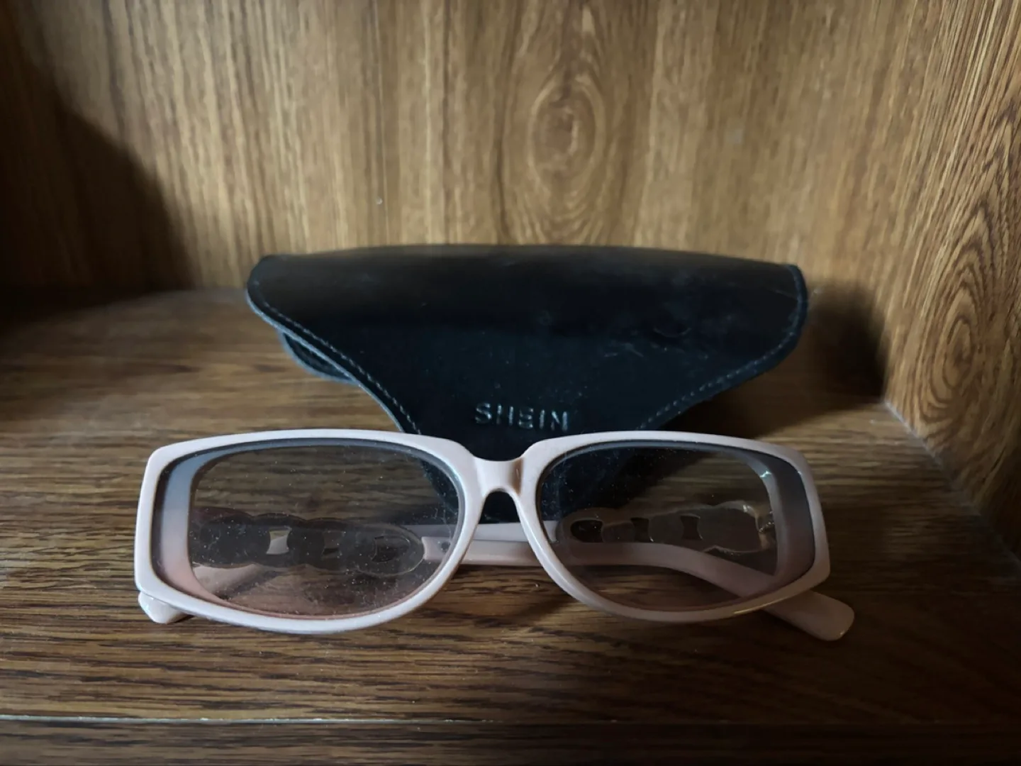 SHEIN Pink Square Sunglasses with Case thumbnail