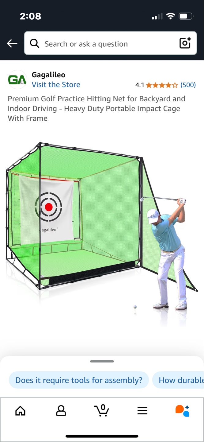 Gagalileo golf hitting cage with extra net with extra net