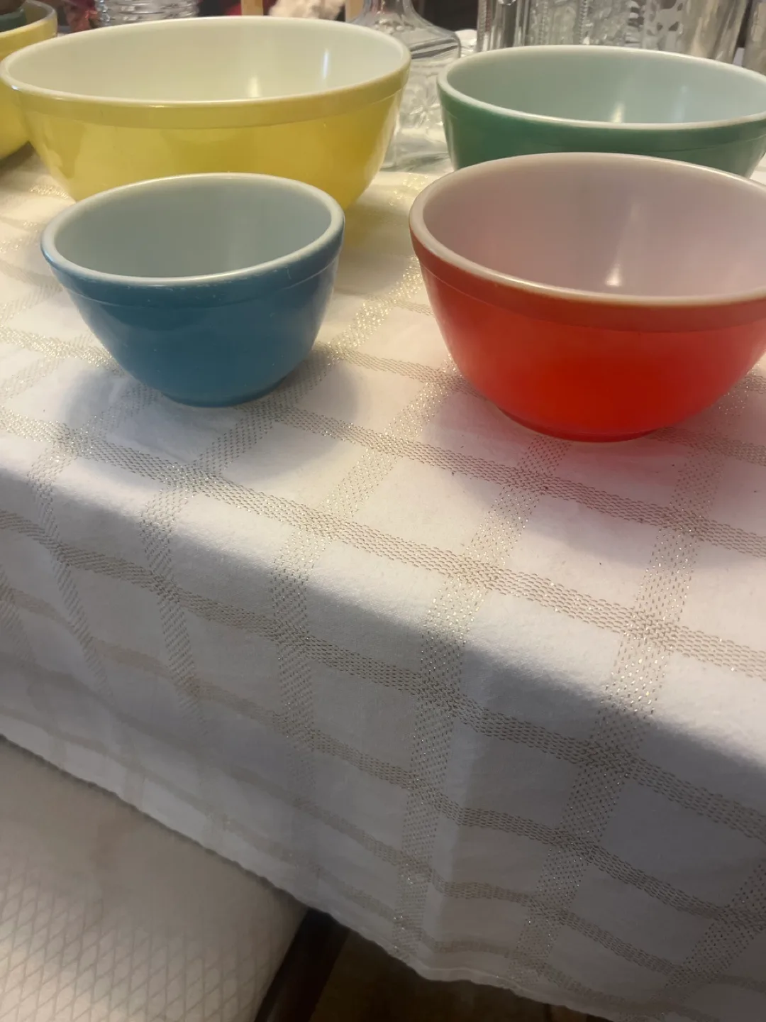 Pyrex rare full set Mixing Bowls