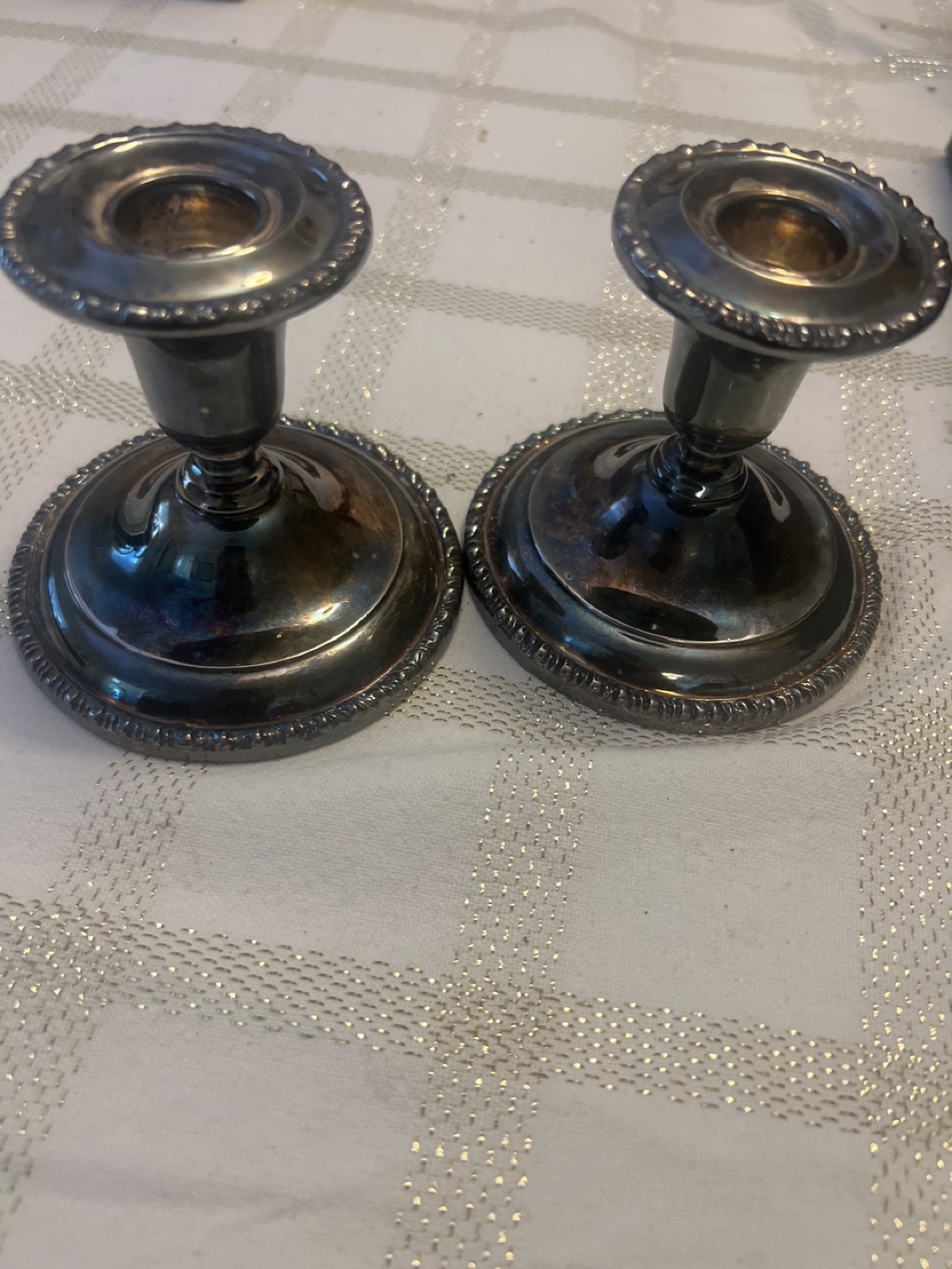 Vintage Coronet Plate Silver Candle Holders - photo 2