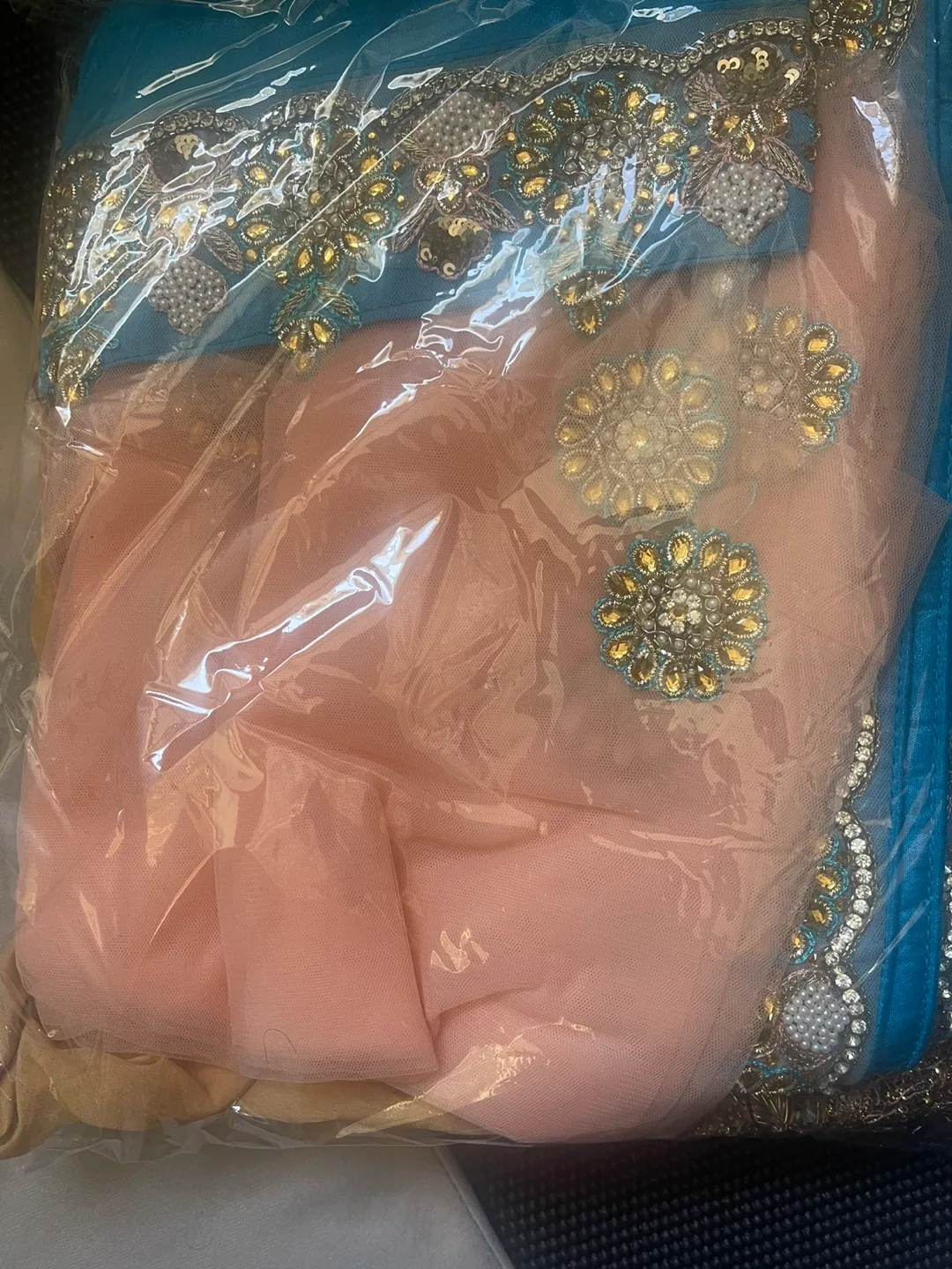 Beautiful Blue Salwar Kameez with Embellishments image indicator(3)