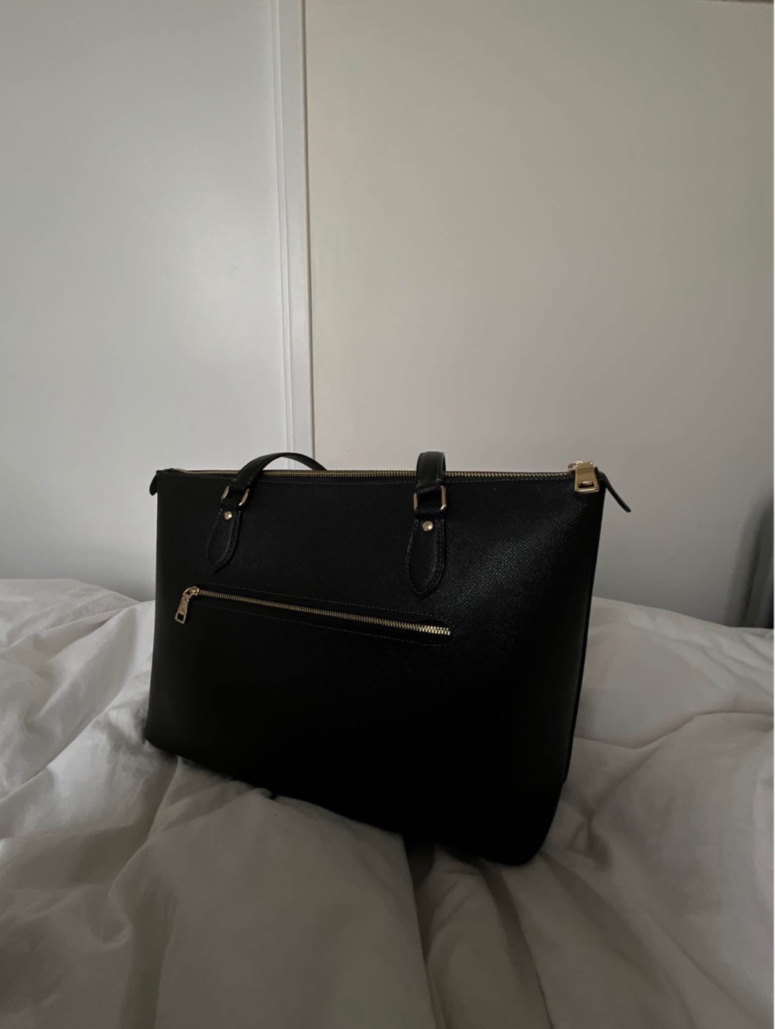 Coach Black Leather Tote Bag