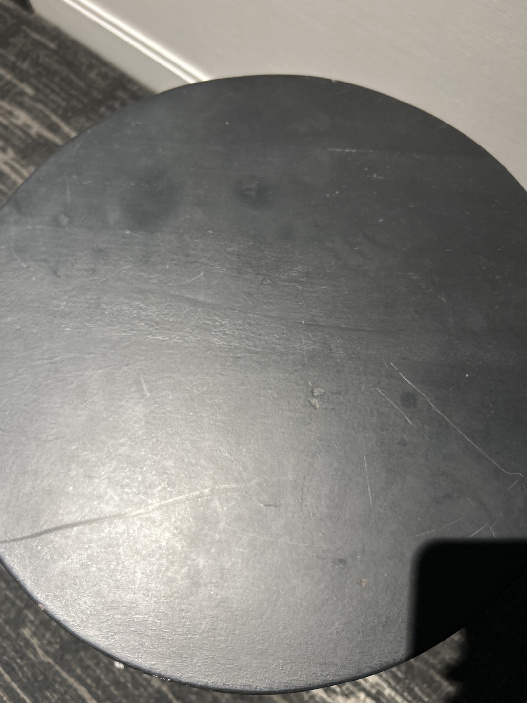 Black Round Side Table 42cm in length - photo 3
