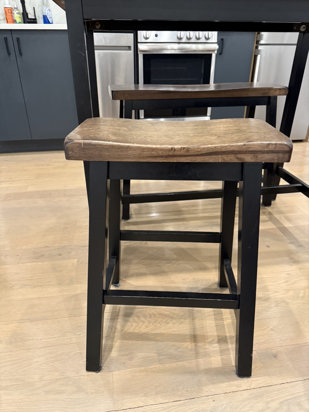 Pub Table Set with 2 Stools and Bench - photo 3