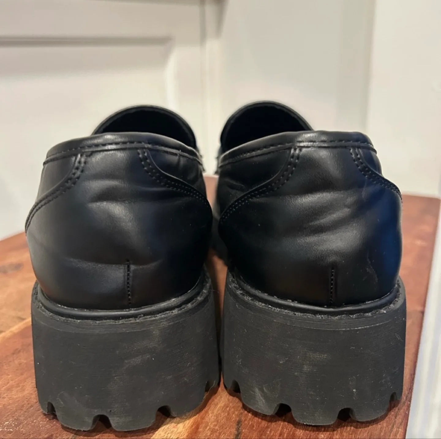 Steve Madden Black Platform Loafers image indicator(4)