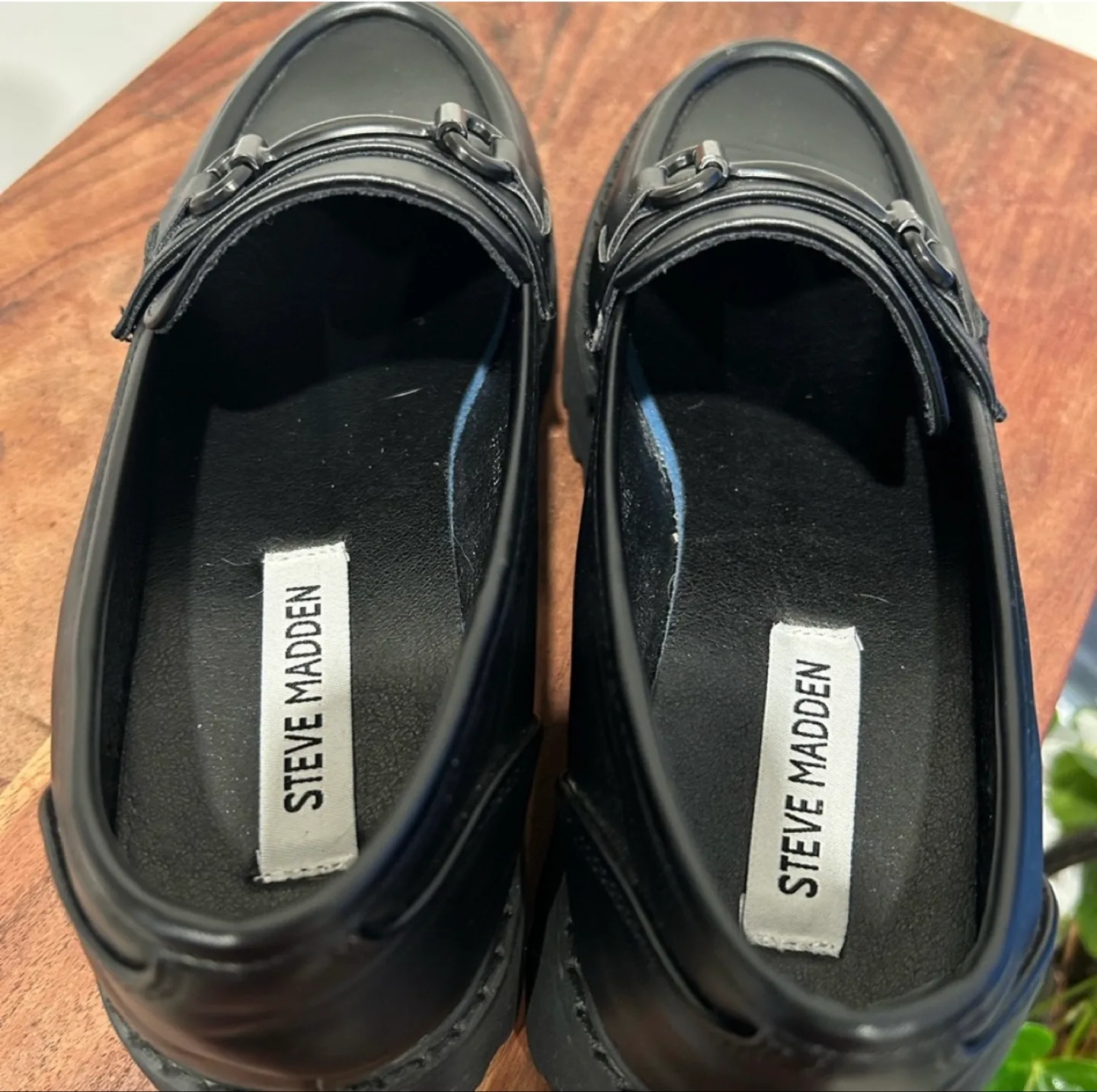 Steve Madden Black Platform Loafers image indicator(5)