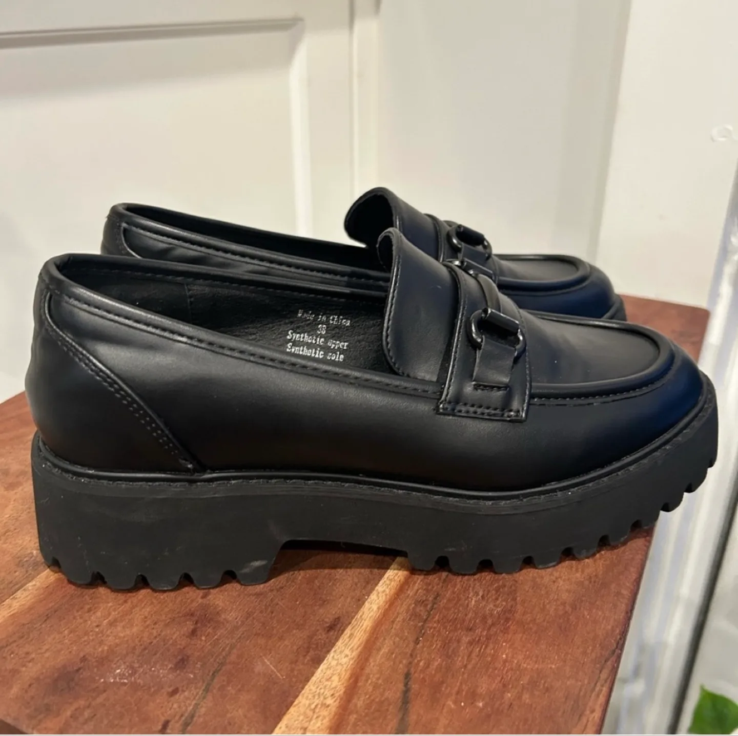 Steve Madden Black Platform Loafers image indicator(2)