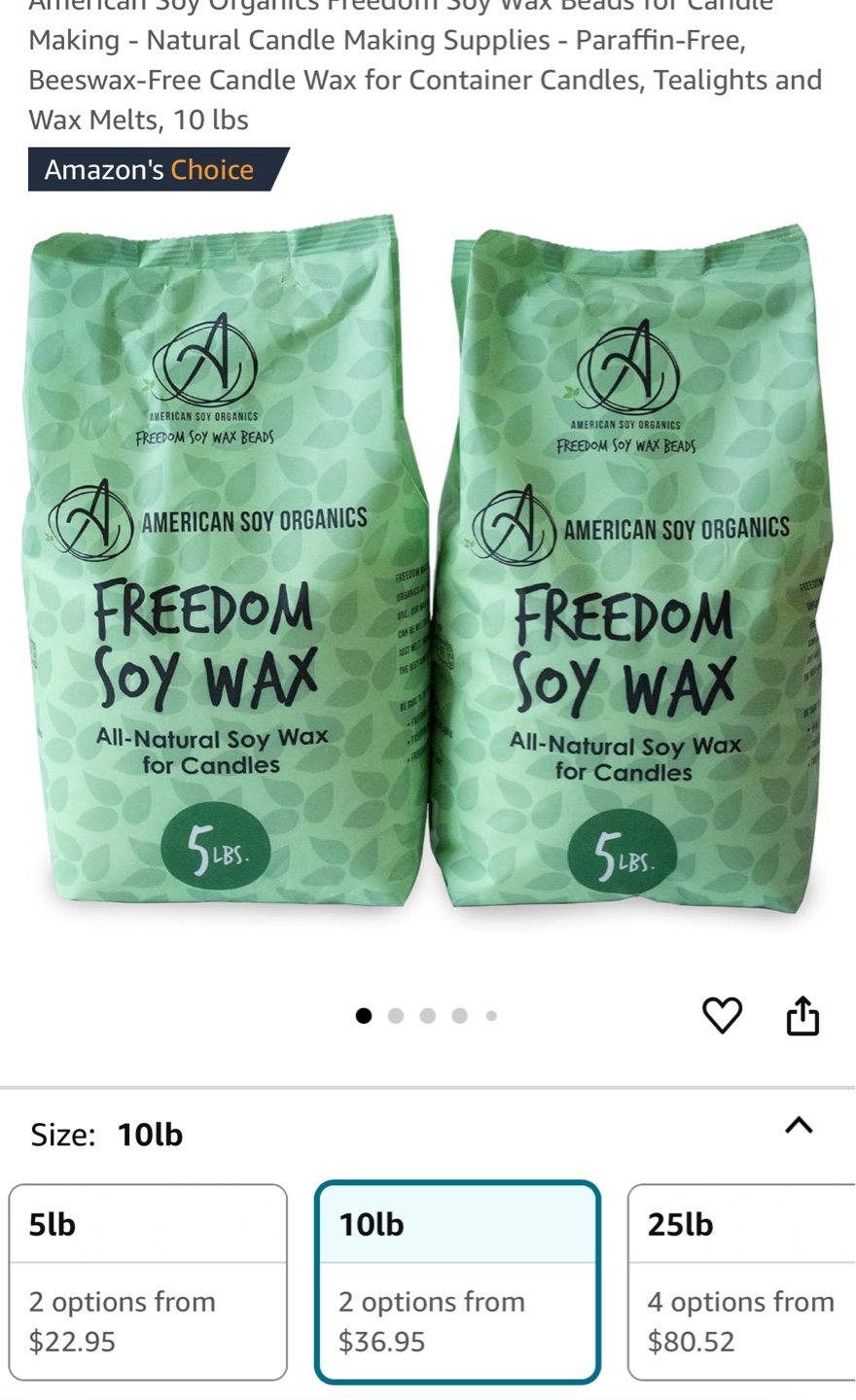Candle Making Bundle: Soy Wax Flakes, Wicks, and Pouring Pot