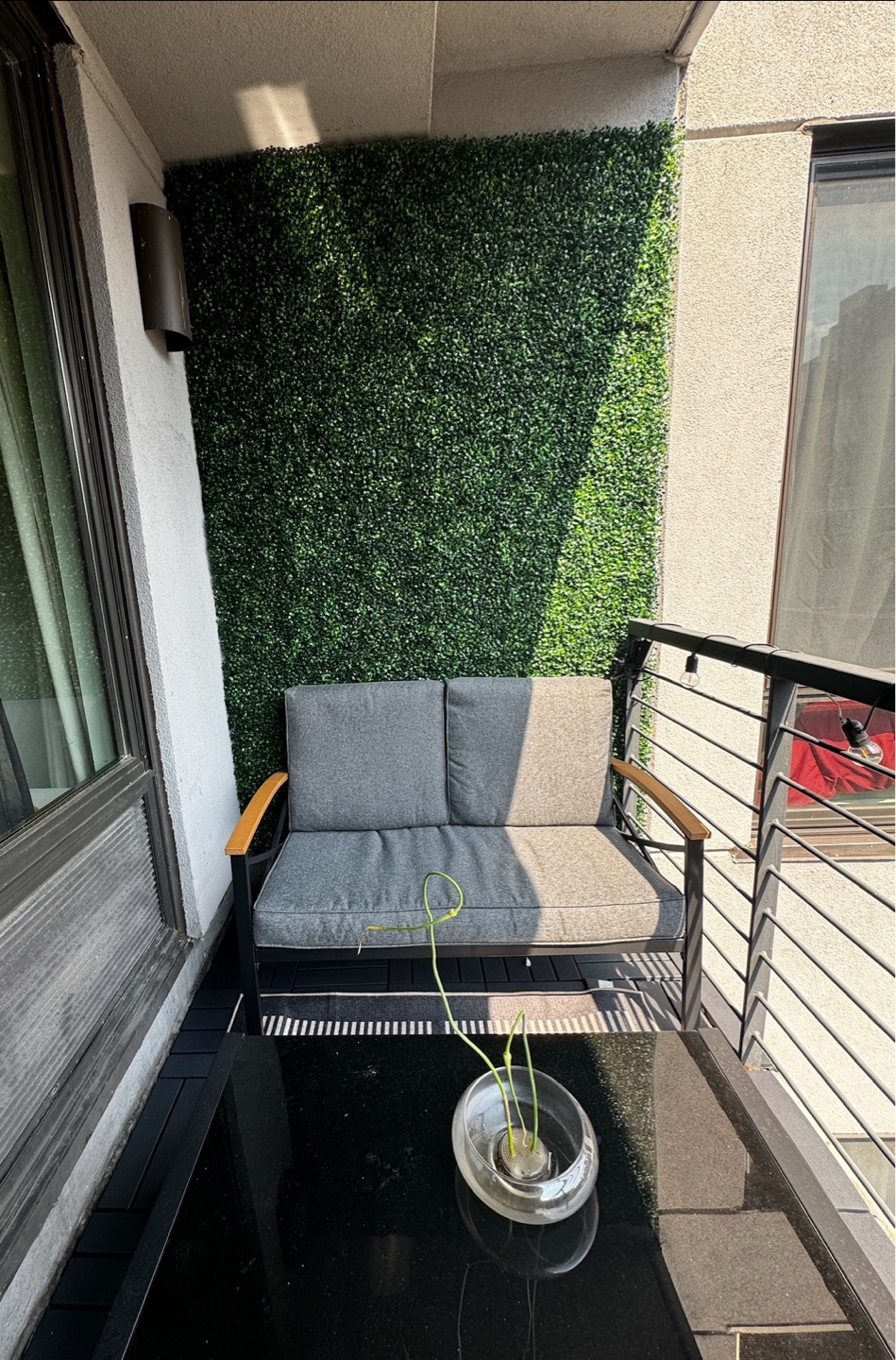 Balcony Patio Set: Sofa & Table