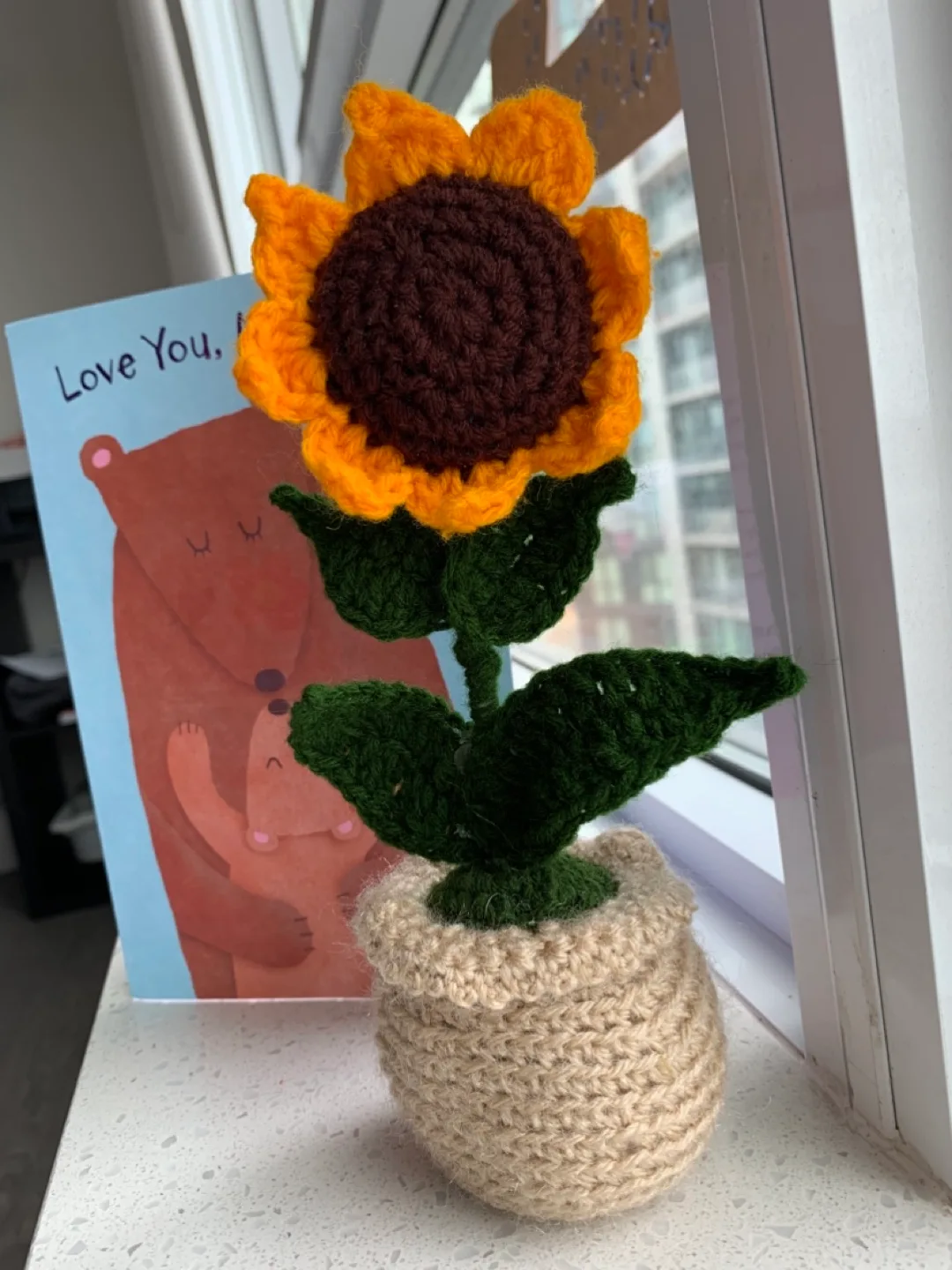 Handmade Crochet Sunflower Plant thumbnail