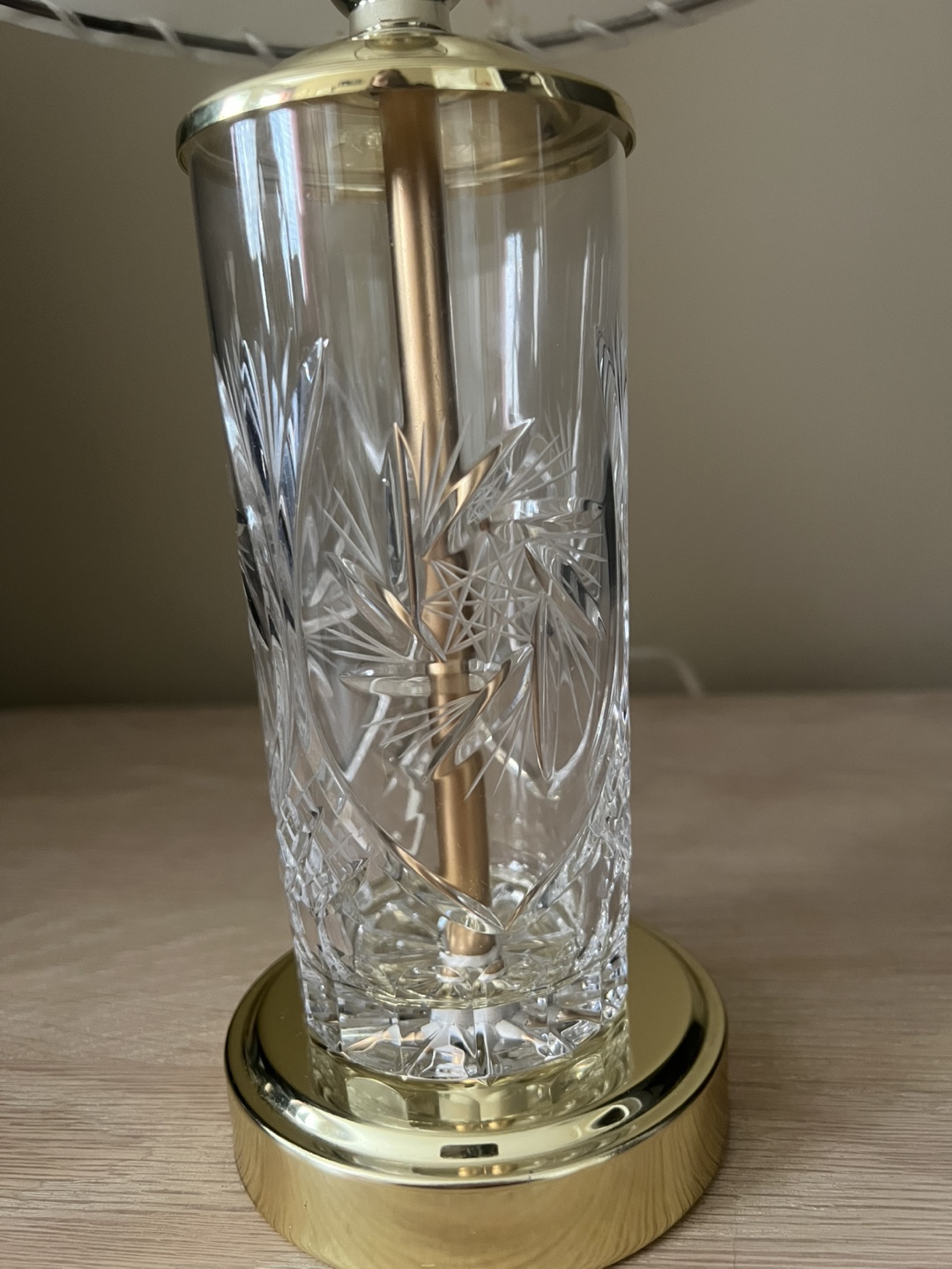 Vintage Pinwheel Crystal Table Lamp - photo 5