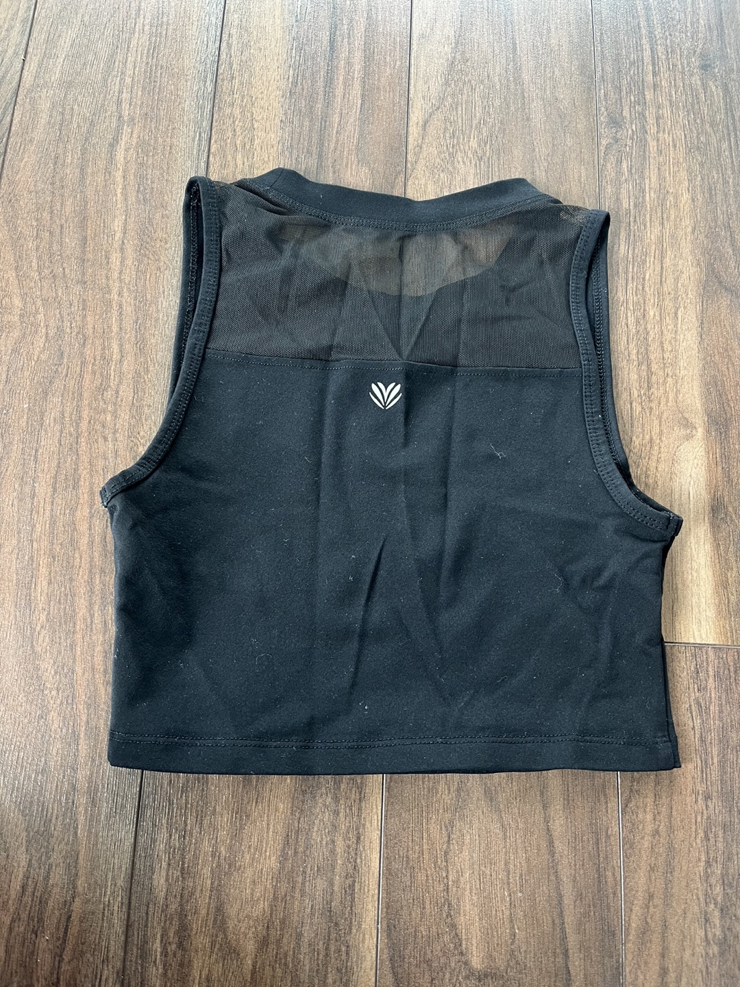 Forever 21 Black Mesh Crop Top Size Small - photo 2
