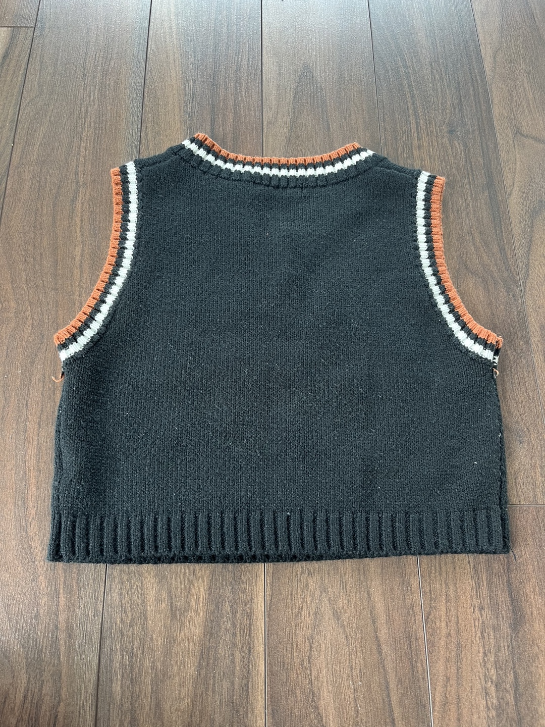 SHEIN Black Argyle Knit Vest - photo 2