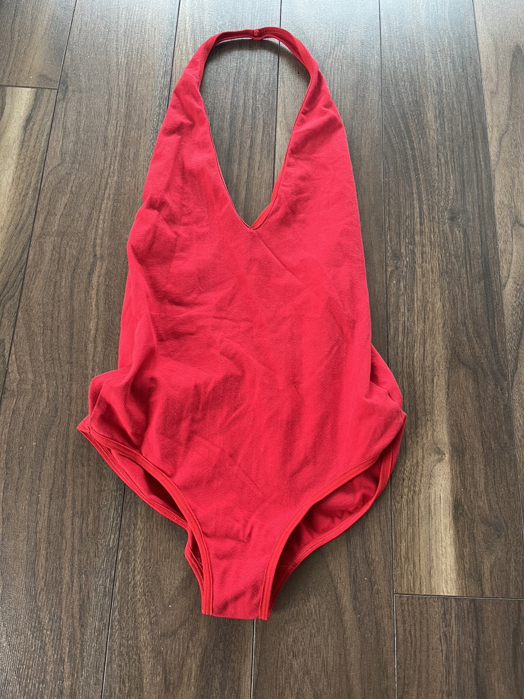 American Apparel Red Halter Bodysuit - Size M