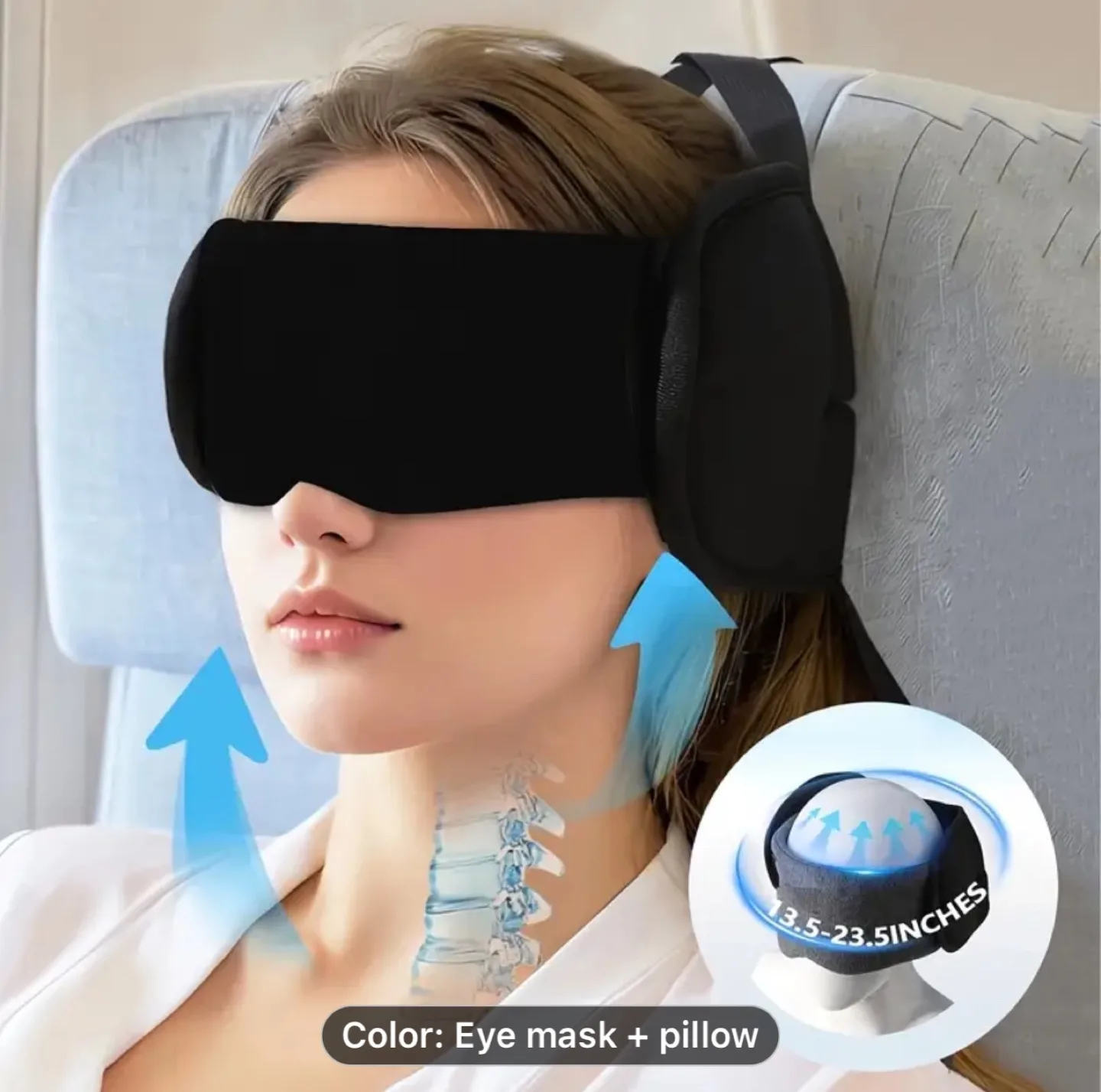 Travel Eye Mask and Pillow Set - Neck Support image indicator(2)
