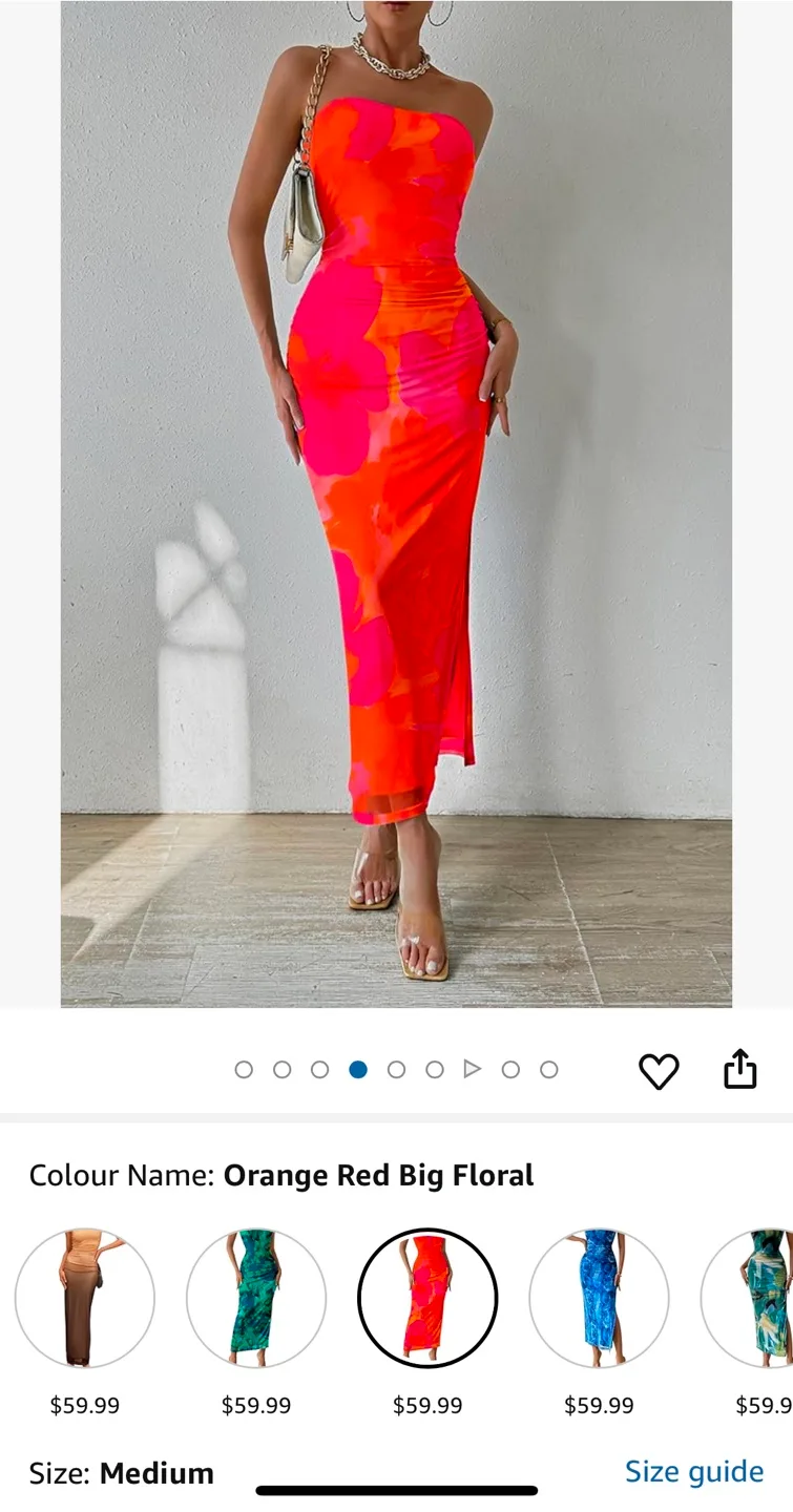 New Summer Bodycon Strapless Tube Top dress + strap  sz:M image indicator(8)