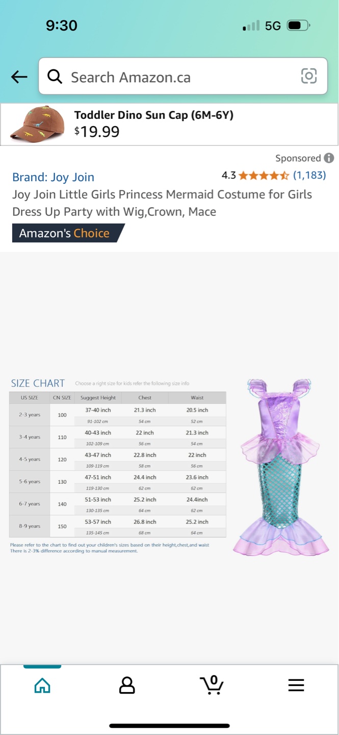 Little Girl Mermaid Costume with Accessories - Size 8-9 Years - photo 3