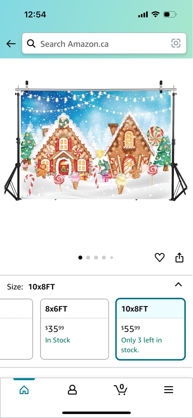 Christmas Gingerbread House Photography Backdrop - 10x8FT - photo 2