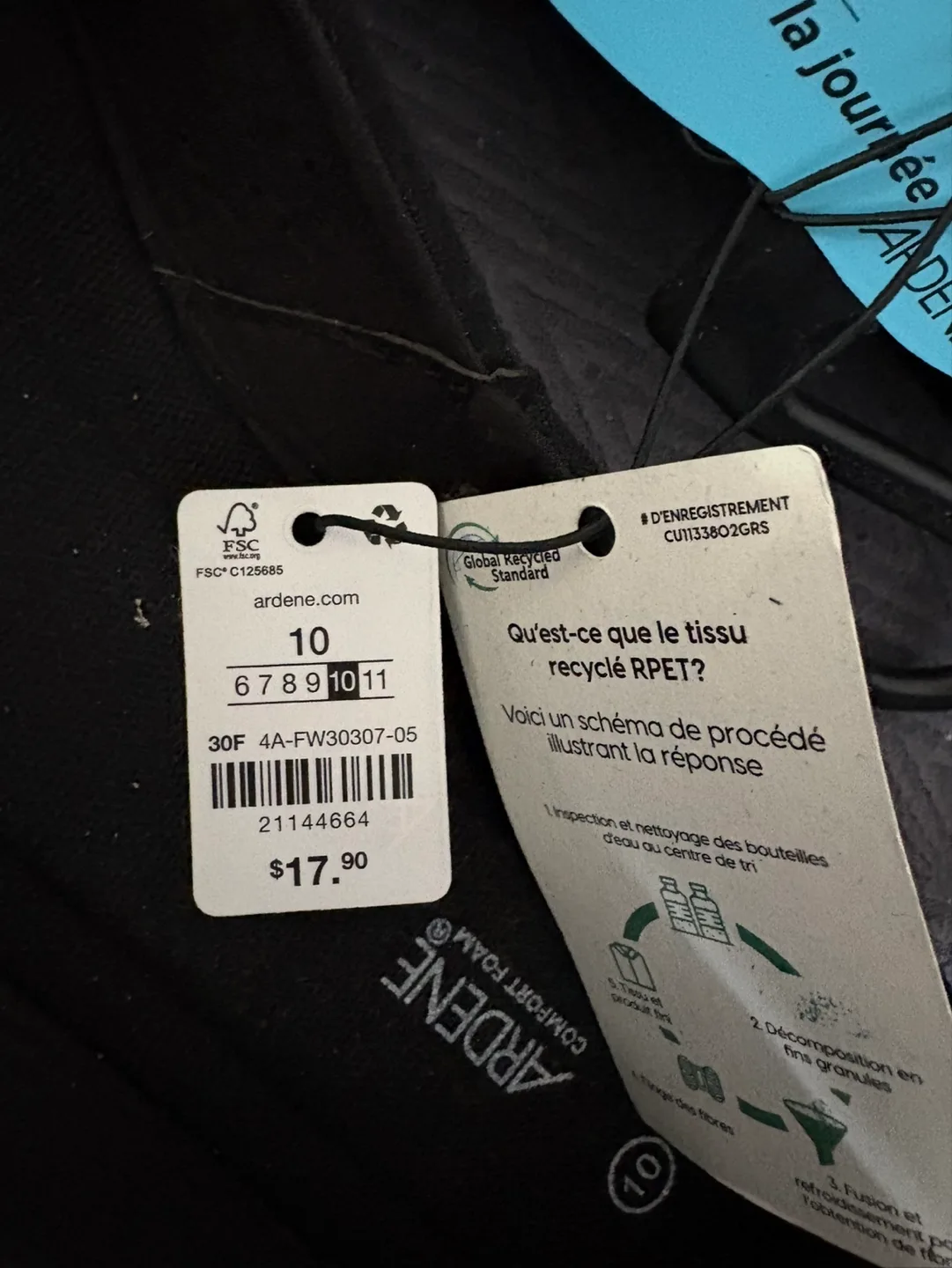 Ardene Women's Black Suede Flats - Size 10 image indicator(3)