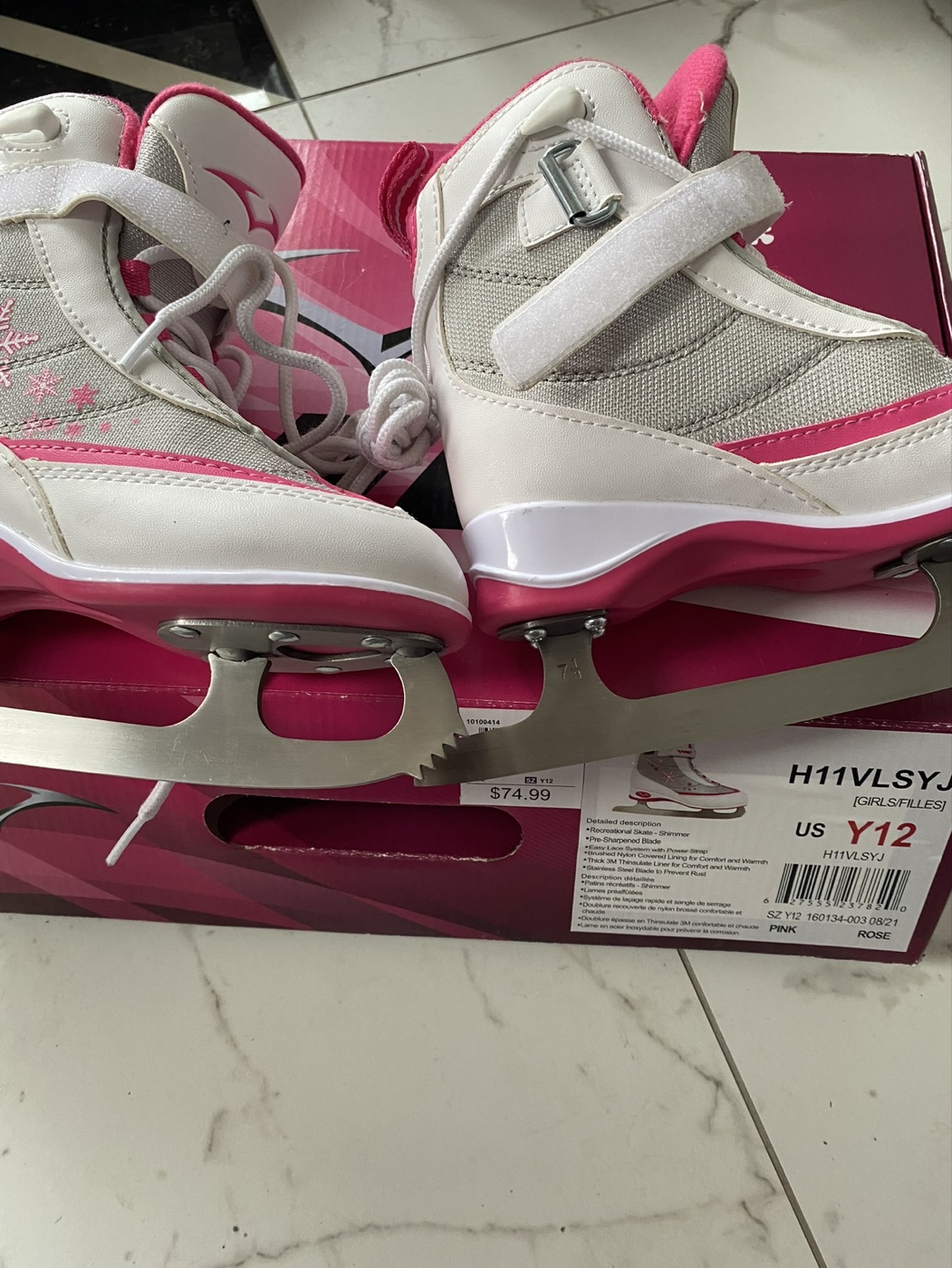Girls' Figure Skates Size Y12 - photo 2