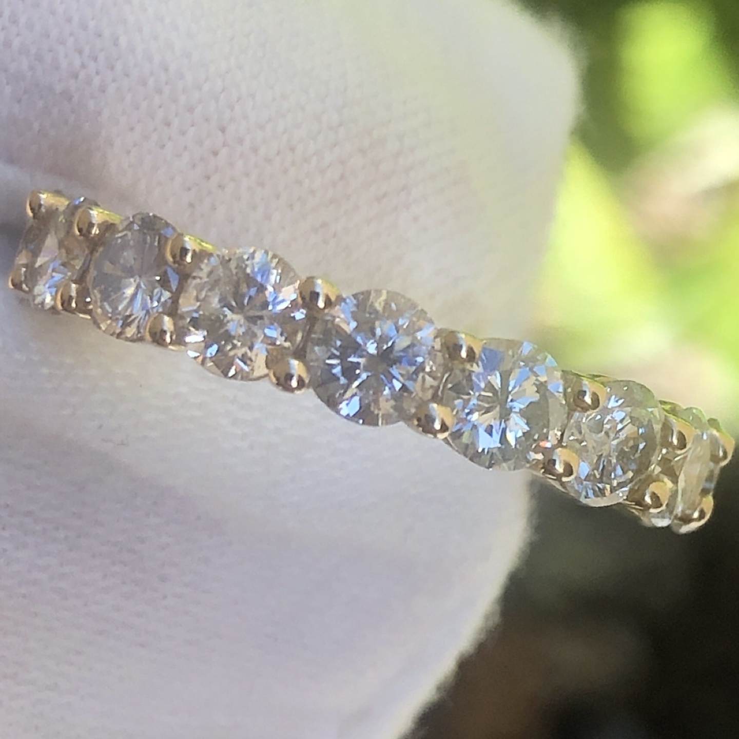 Real Natural 4.6 Carat Diamond Eternity Ring Band 14k Gold - photo 3