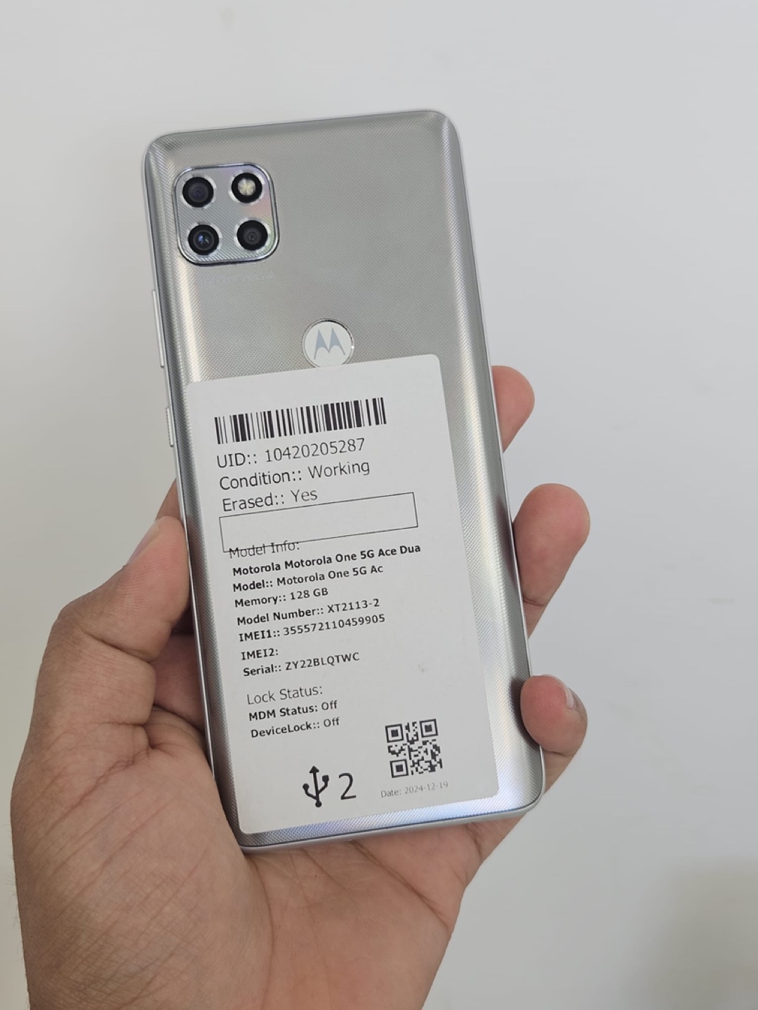 Motorola One 5G Ace Dual SIM Unlocked Smartphone - 128GB