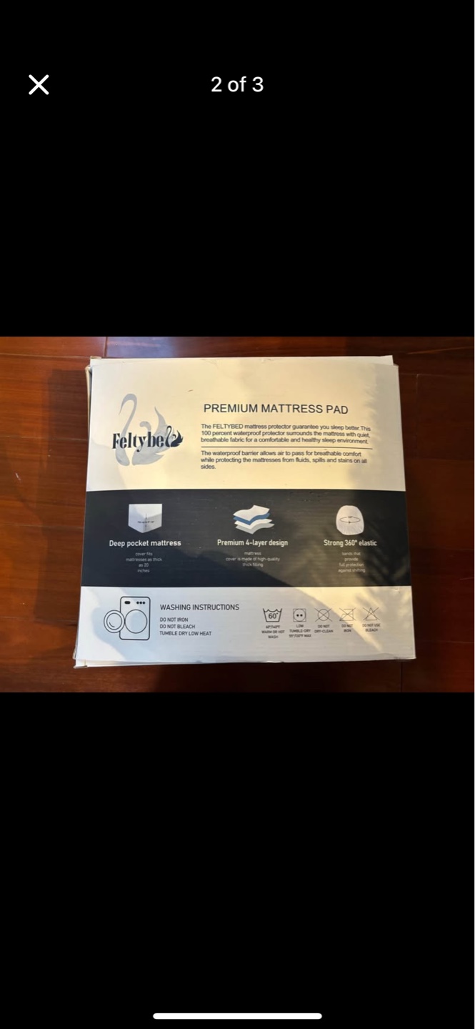 Feltybed Waterproof Mattress Pad - 2 Pack - photo 2