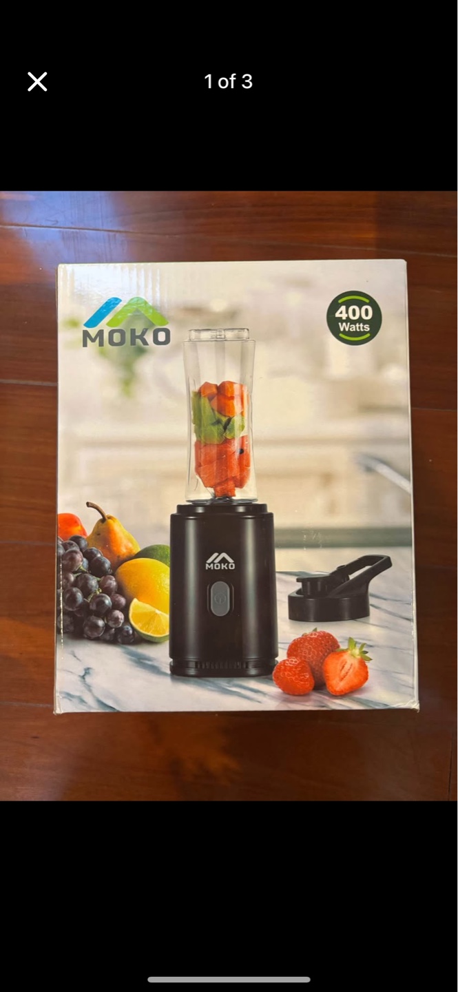 MOKO Portable Blender - 400W, 6 Blades, 600ml