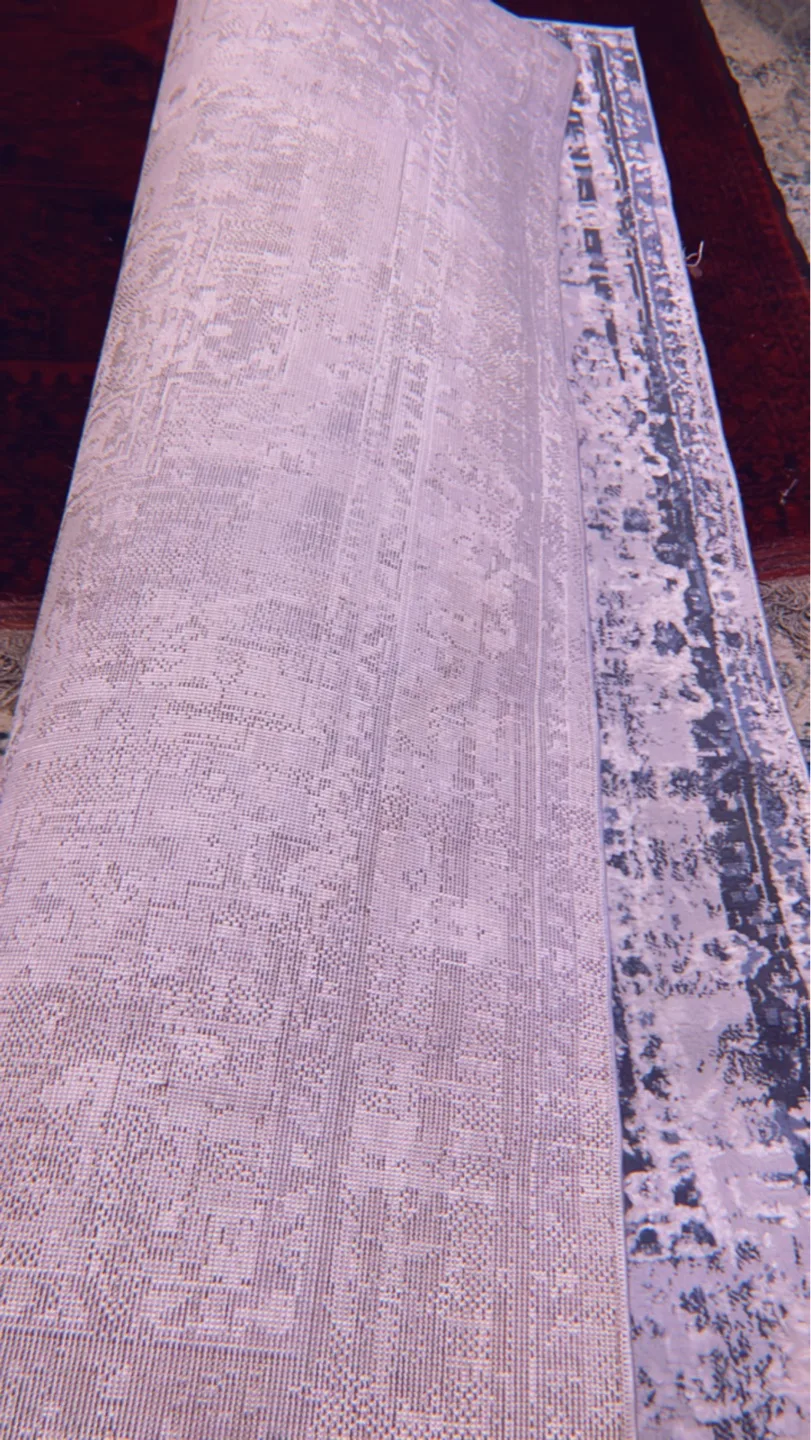 Grey and White Area Rug image indicator(2)