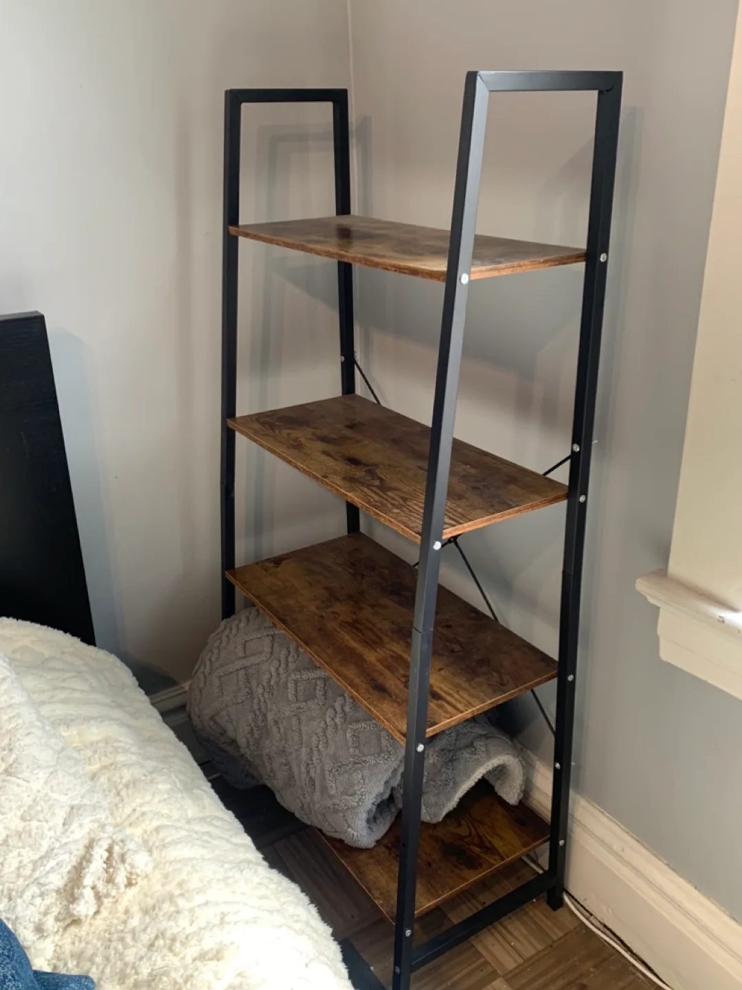 Rustic Industrial 4-Tier Ladder Shelf thumbnail