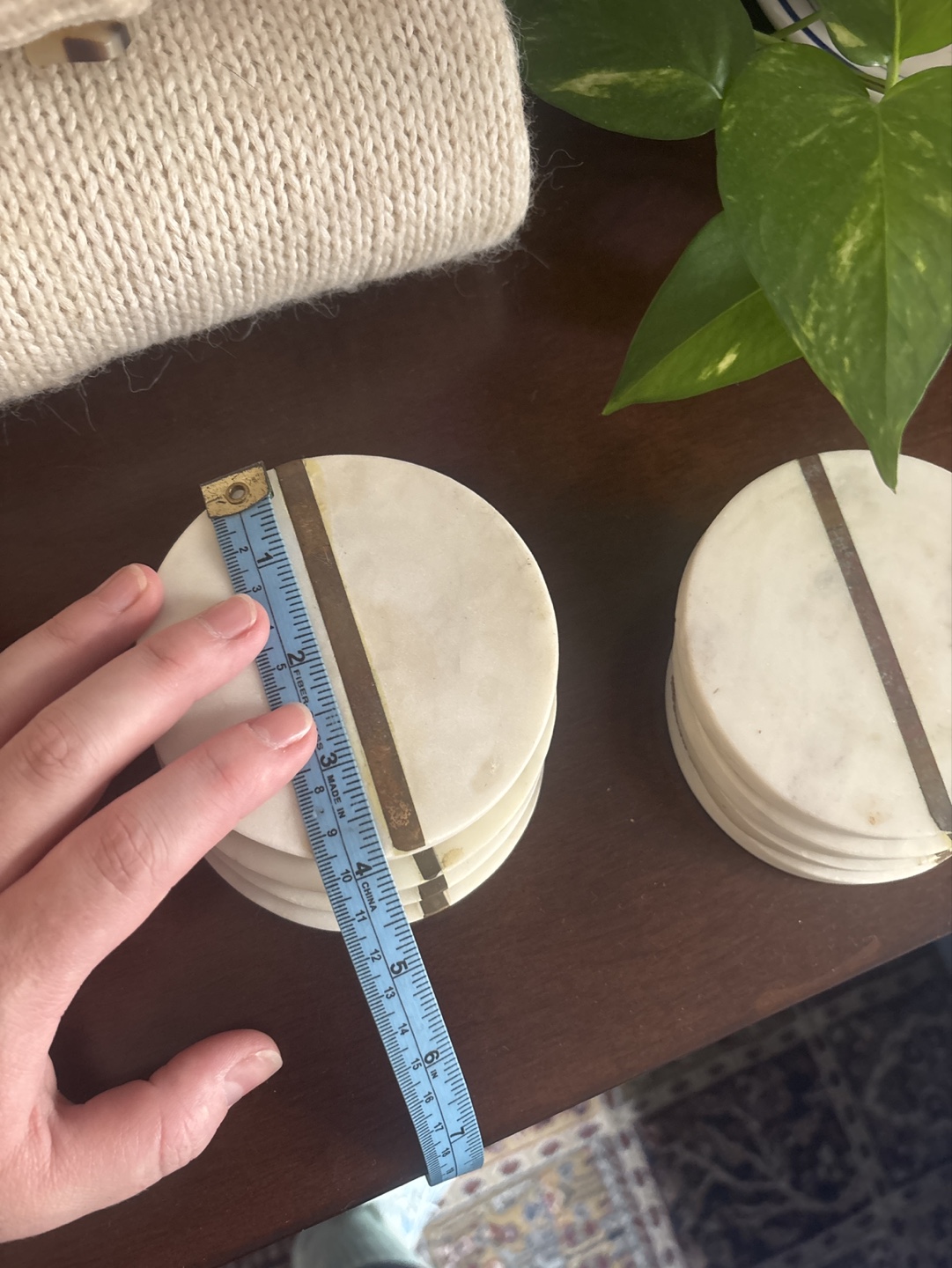 Marble Coasters with Gold Accents - Set of 8 - photo 2
