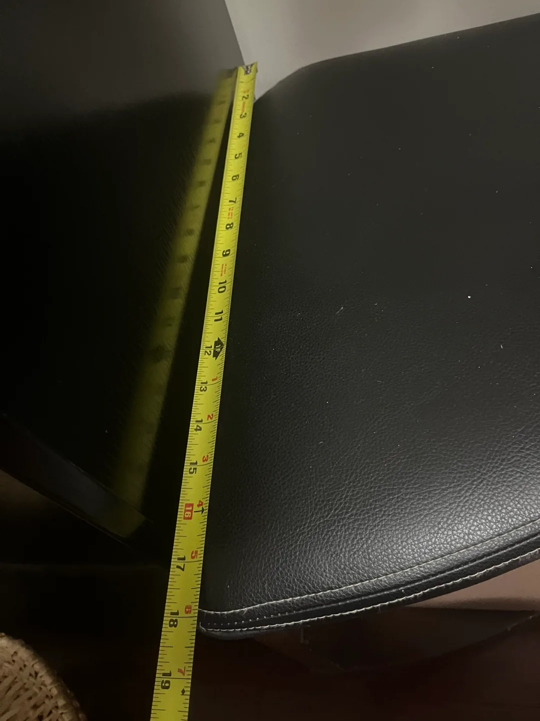 Corner Ottoman/Stool - Black Leatherette image indicator(2)