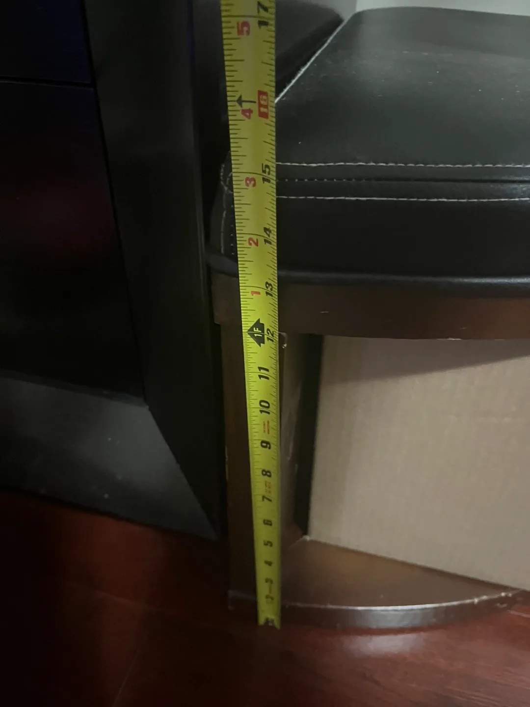 Corner Ottoman/Stool - Black Leatherette image indicator(3)