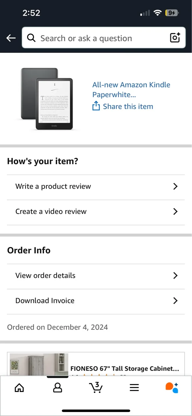 Amazon Kindle Paperwhite E-reader image indicator(4)