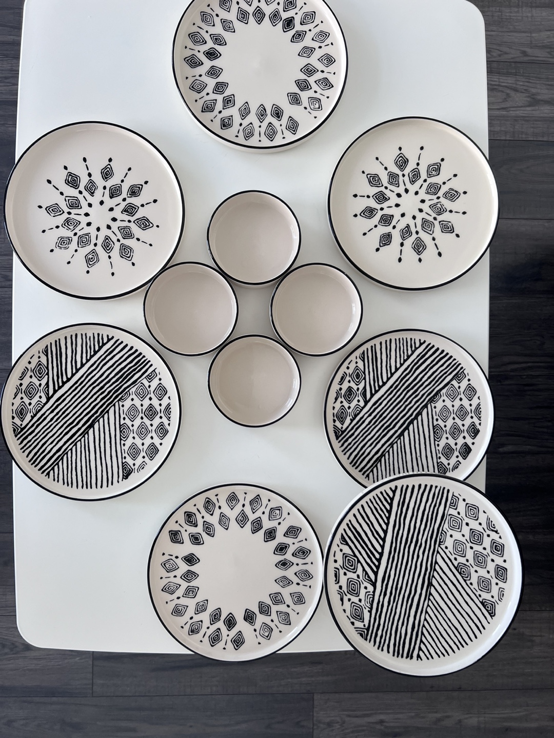 Modern Ceramic Serving Set - Black and White Pattern - photo 4
