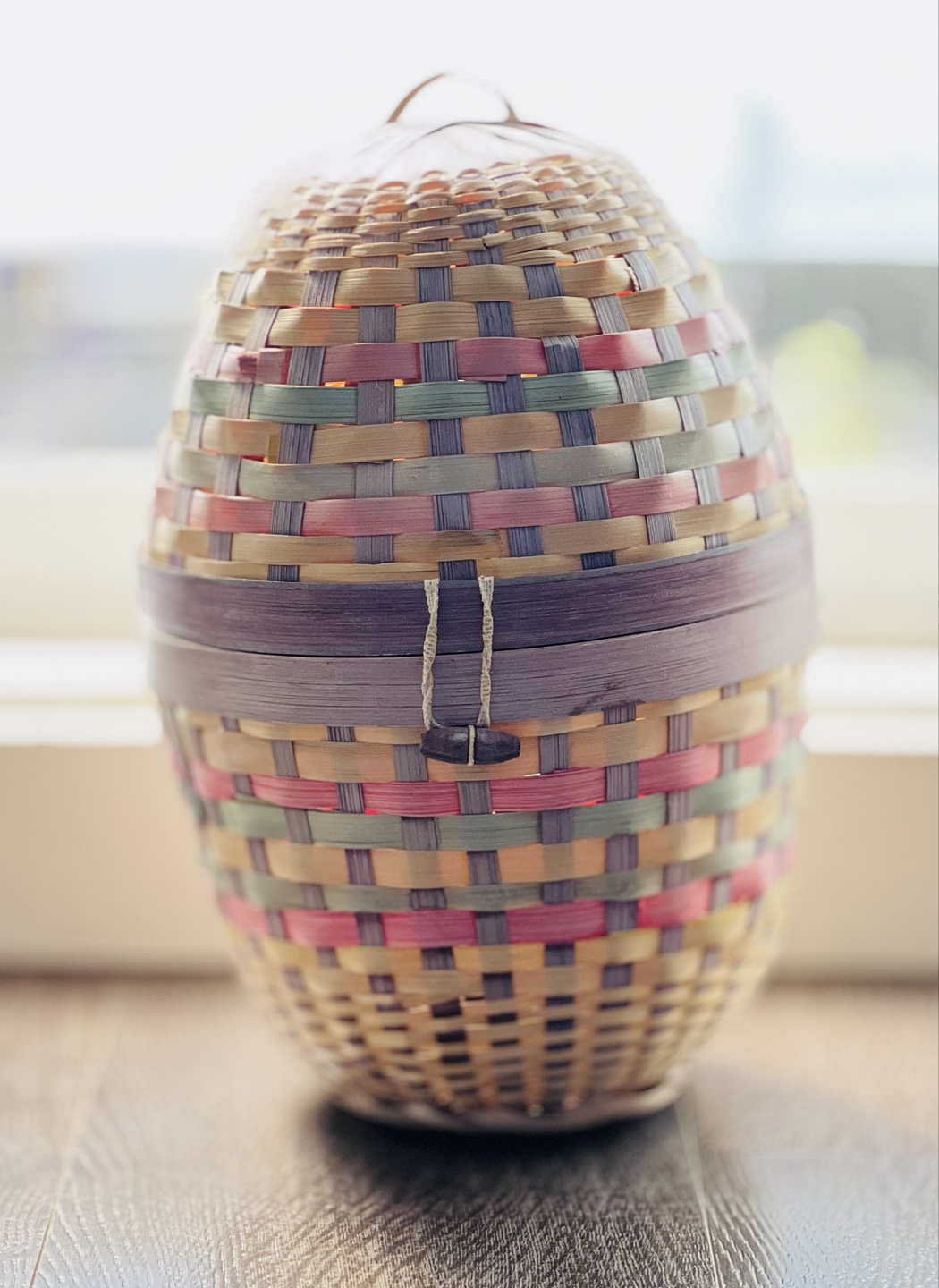 Groovy 1970s Woven Easter Basket - Vintage Fun!