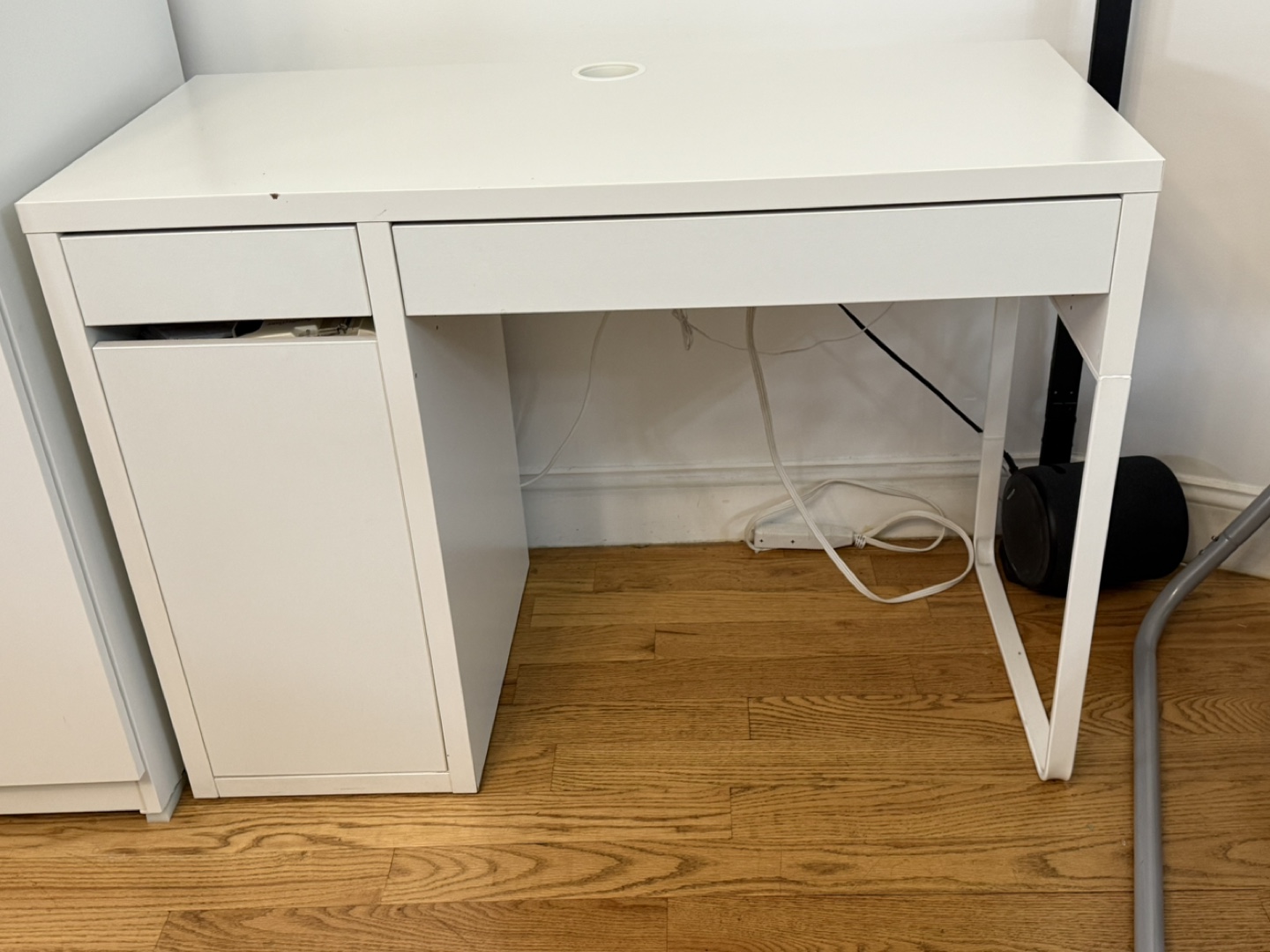 White IKEA MICKE Desk