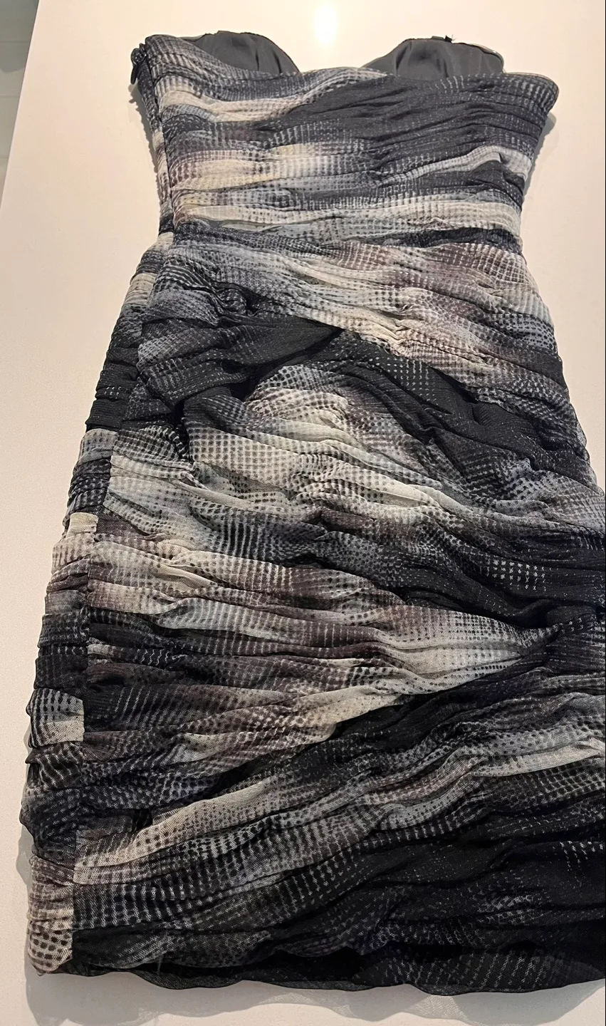 Black / navy and White Strapless Mini Dress image indicator(2)