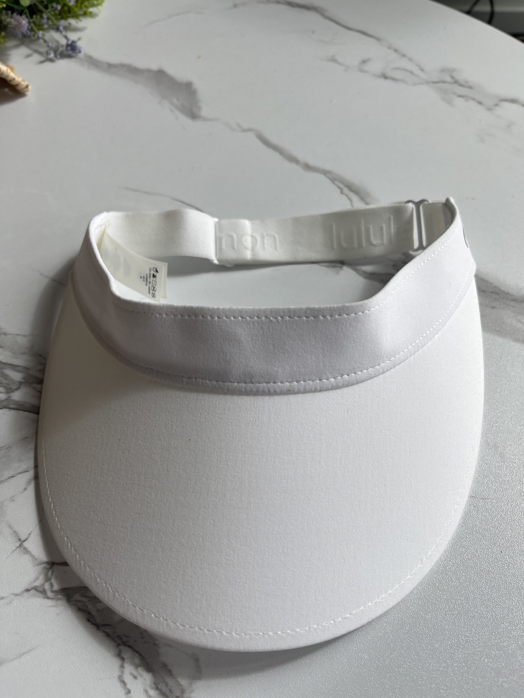 Lululemon White Running Wide Band Visor