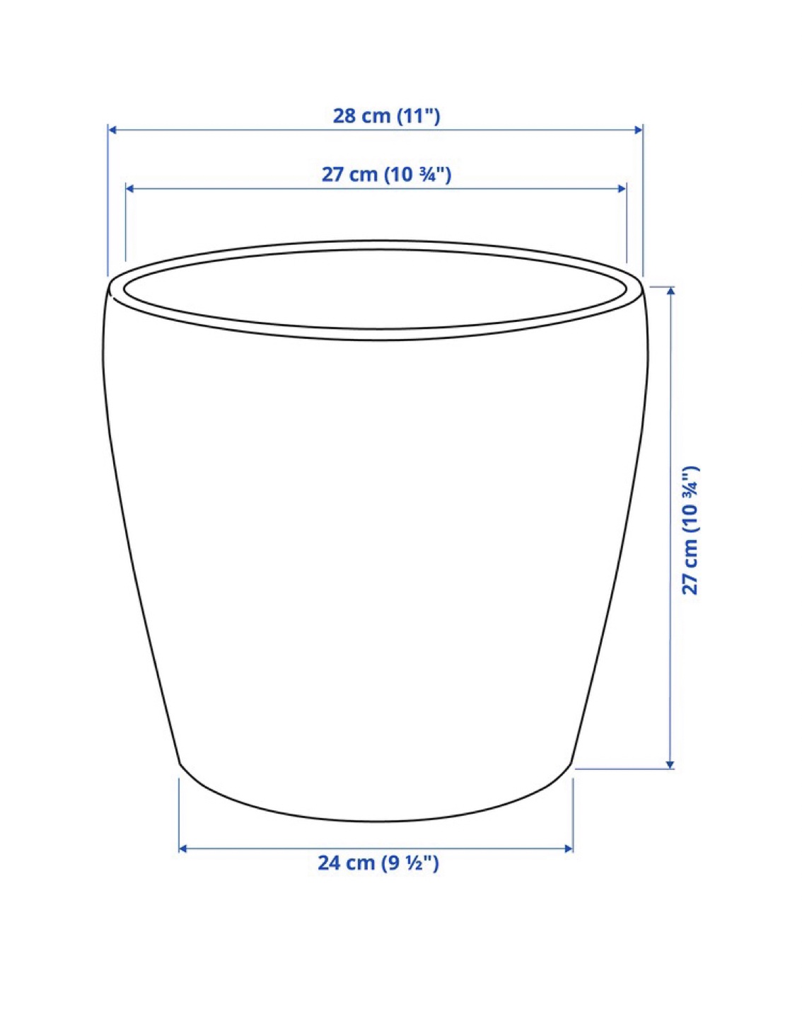 IKEA Persillade Large Plant Pot Dark Grey - photo 5