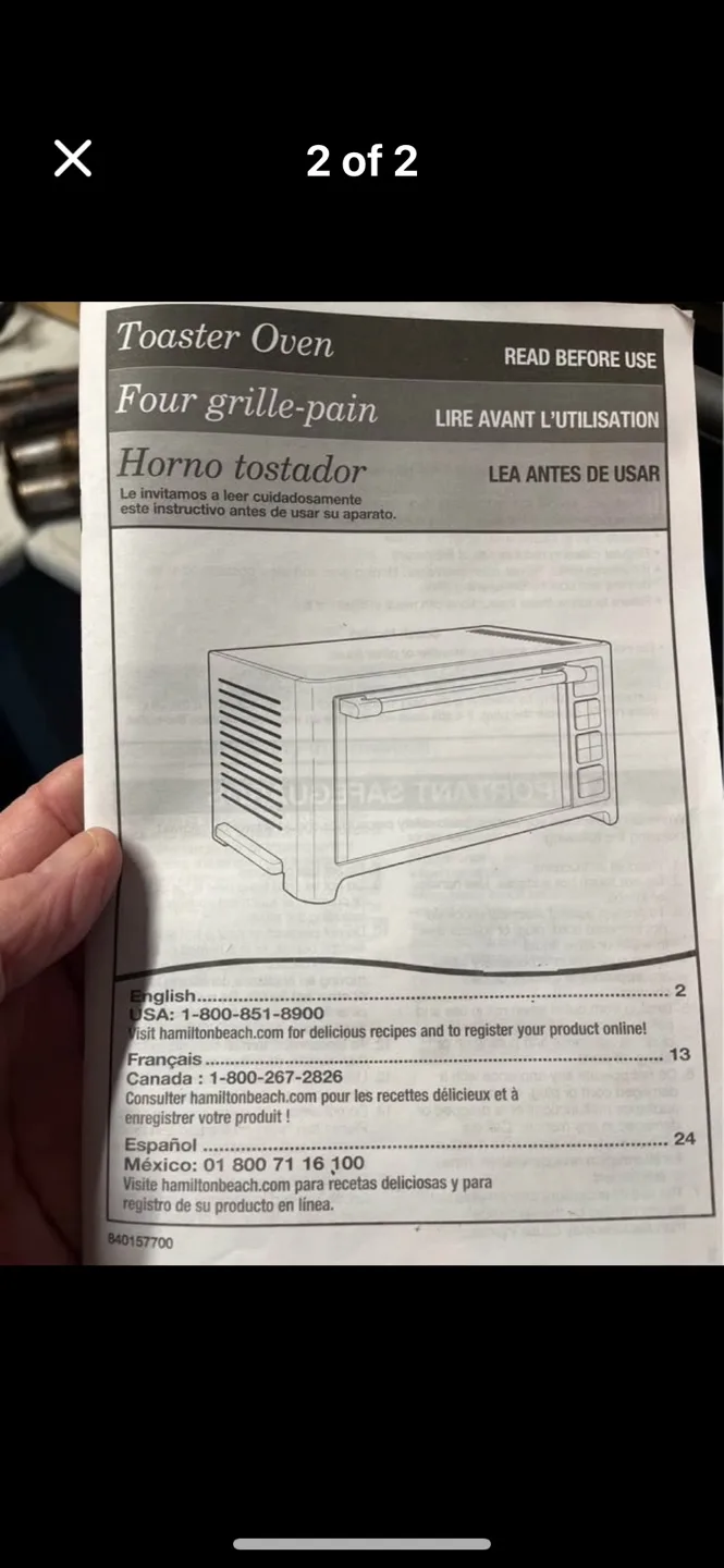 Hamilton Beach Toaster Oven image indicator(2)
