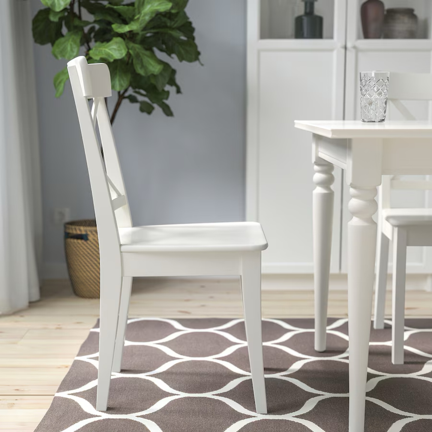 IKEA White Wooden 2 Chair - photo 4