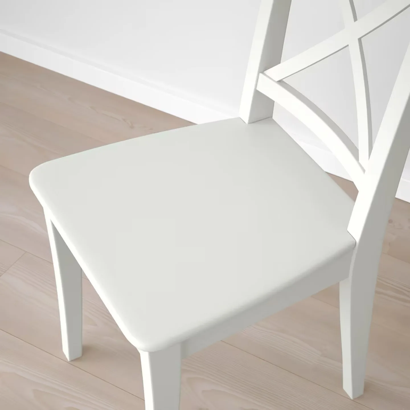 IKEA White Wooden 6 Chair image indicator(6)