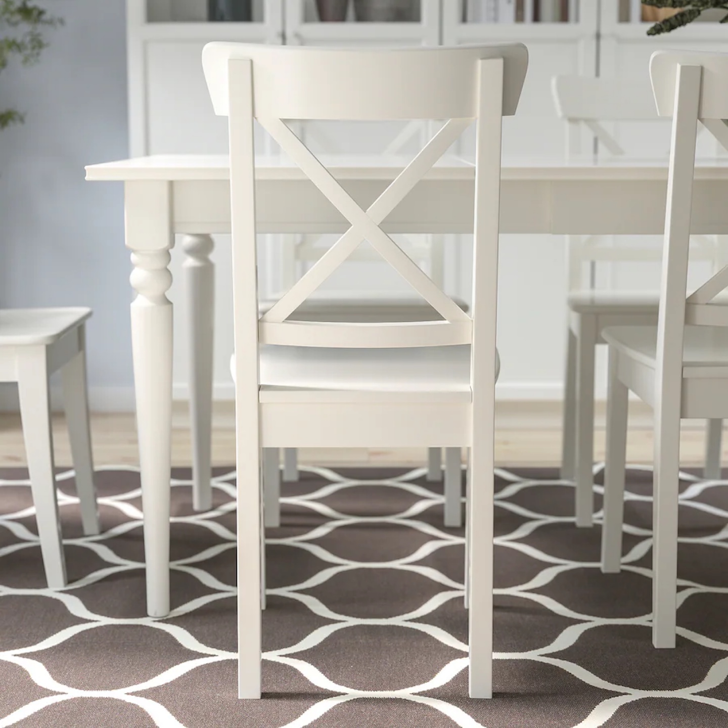 IKEA White Wooden 2 Chair - photo 3