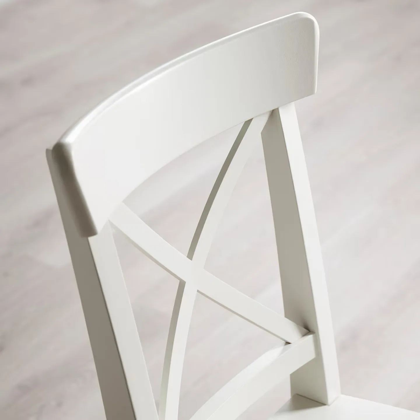 IKEA White Wooden 6 Chair image indicator(5)