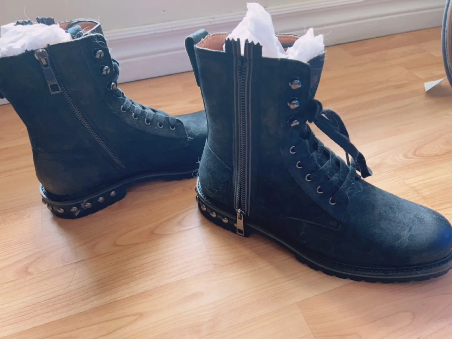 Steve Madden Black Combat Boots image indicator(2)