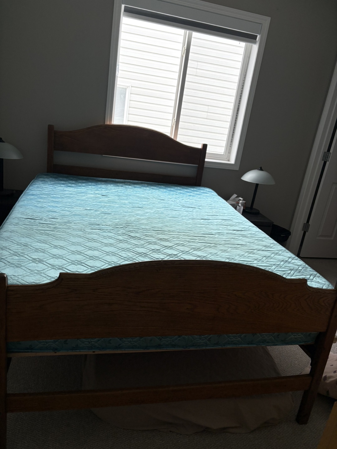 Queen bed frame with mattress - photo 2