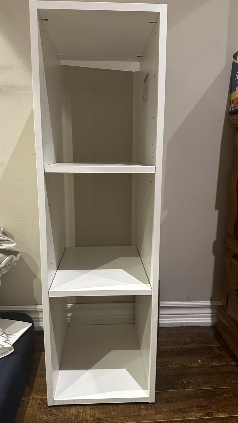 White 3-shelf bookcase - photo 2