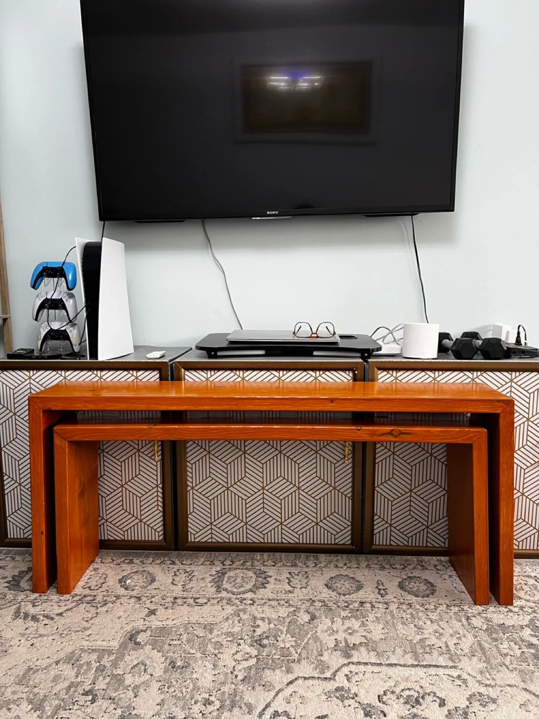 Pair of Wooden Console Tables image indicator(7)